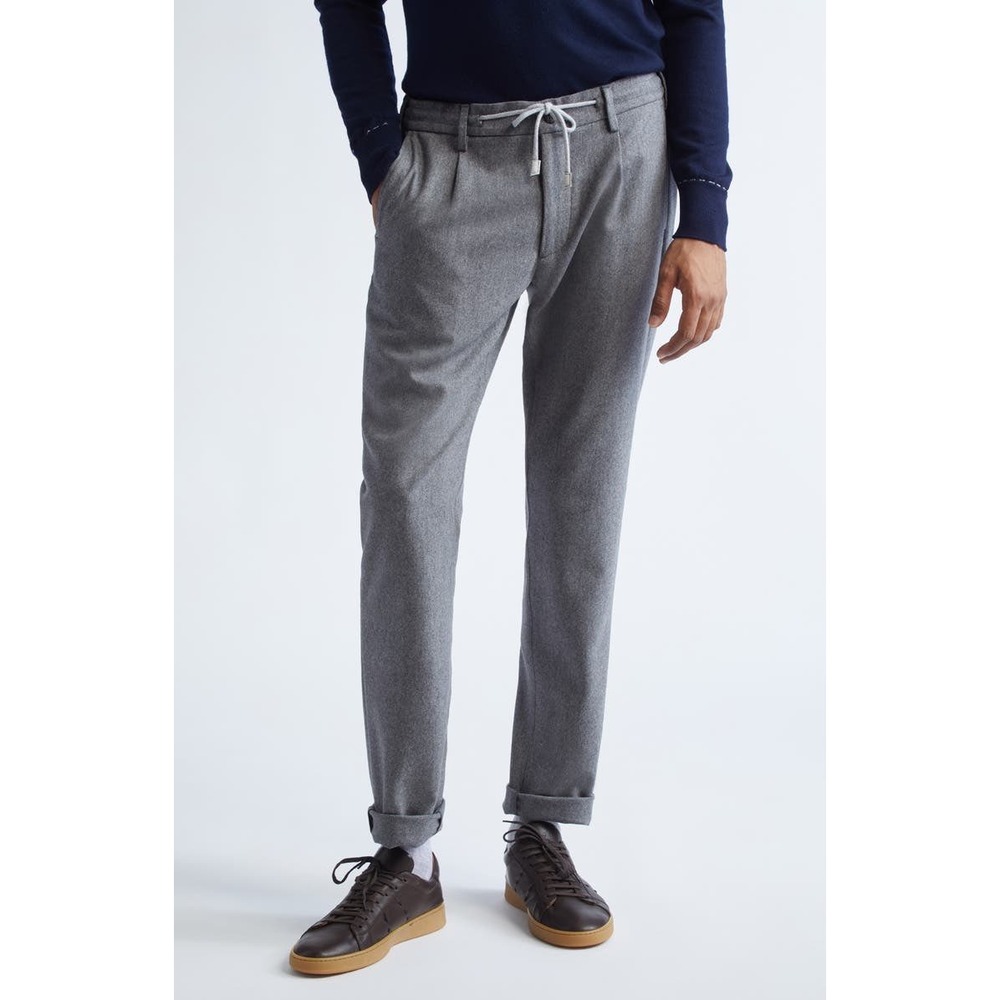 Eleventy Milano Platinum Mens Grey Wool Cashmere Blend Trousers Size 32 Italy